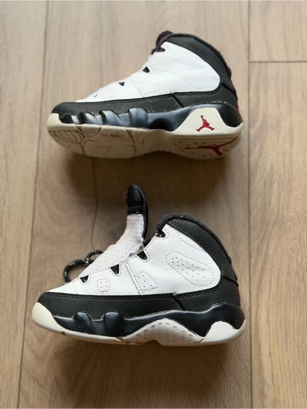 Jordan Kids Black White and Red Basketball Sneakers